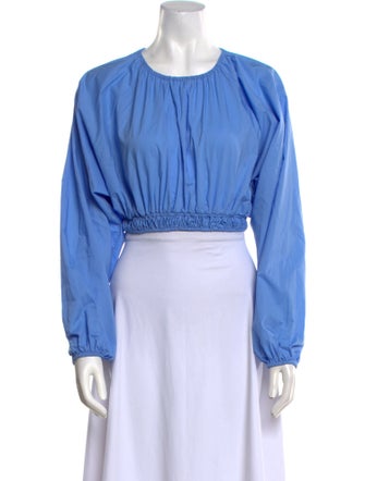 Matteau Crew Neck Long Sleeve Crop Top