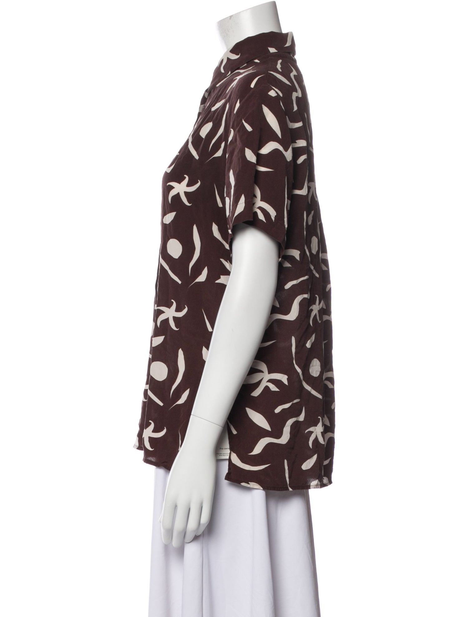 Matteau Silk Printed Button-Up Top