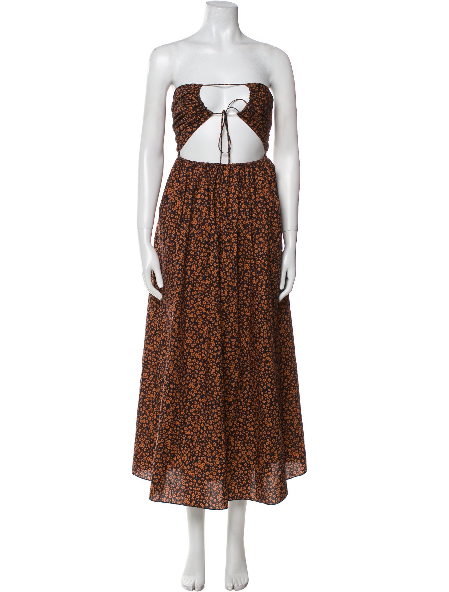 Matteau Floral Print Midi Length Dress