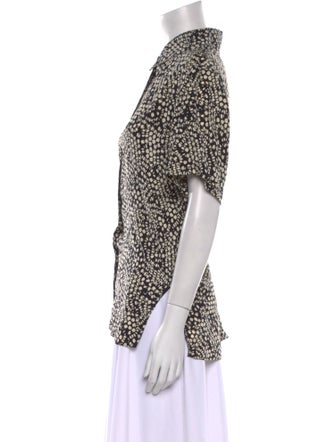Matteau Silk Printed Button-Up Top