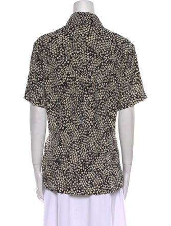 Matteau Silk Printed Button-Up Top