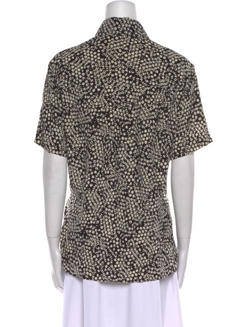 Matteau Silk Printed Button-Up Top