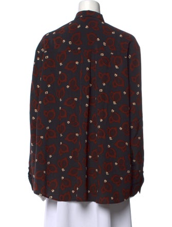 Matteau Silk Printed Button-Up Top
