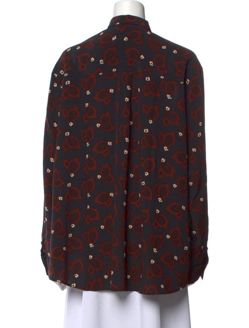 Matteau Silk Printed Button-Up Top