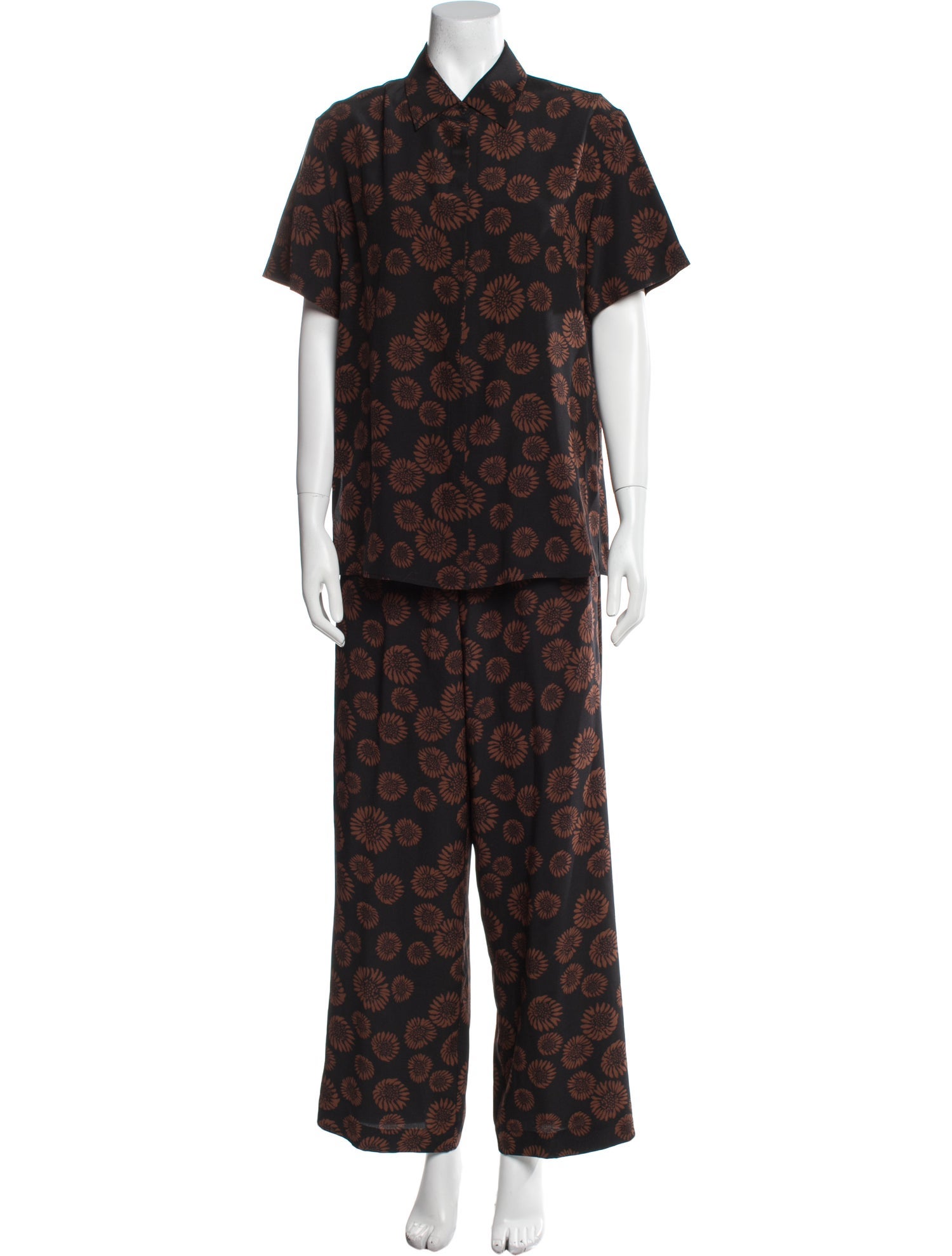 Matteau Silk Floral Print Pant Set