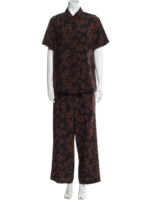 Matteau Silk Floral Print Pant Set