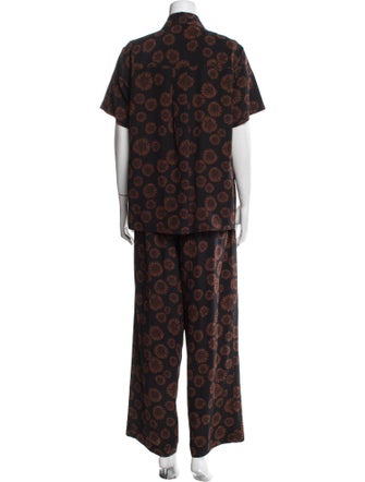 Matteau Silk Floral Print Pant Set