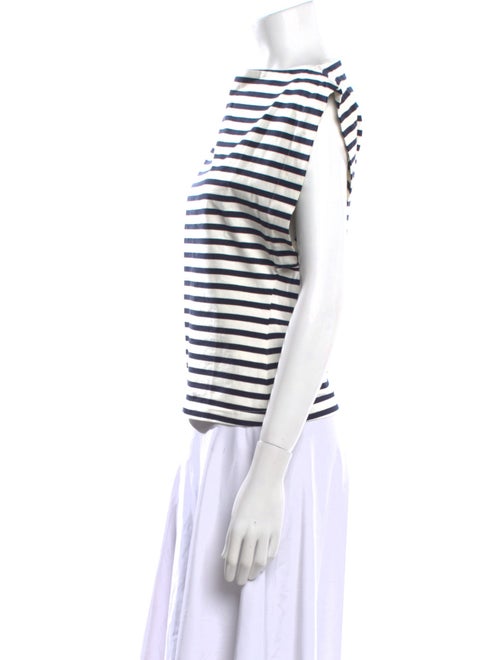 Matteau Striped Bateau Neckline Crop Top