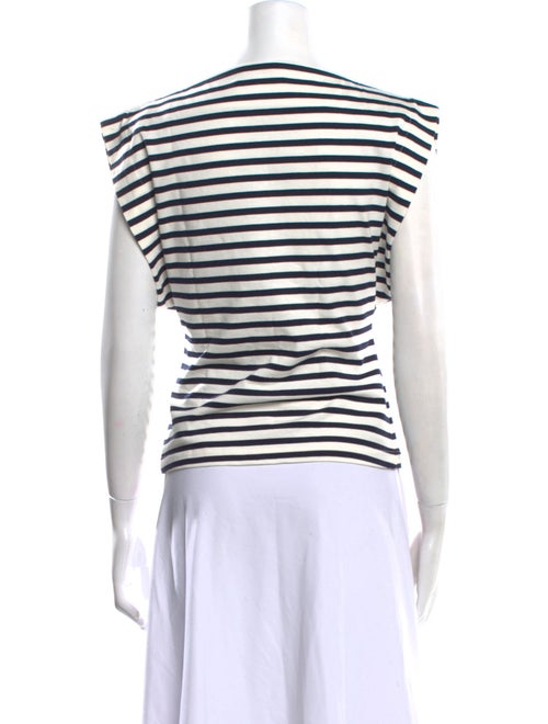 Matteau Striped Bateau Neckline Crop Top