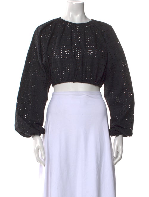 Matteau Crew Neck Long Sleeve Crop Top