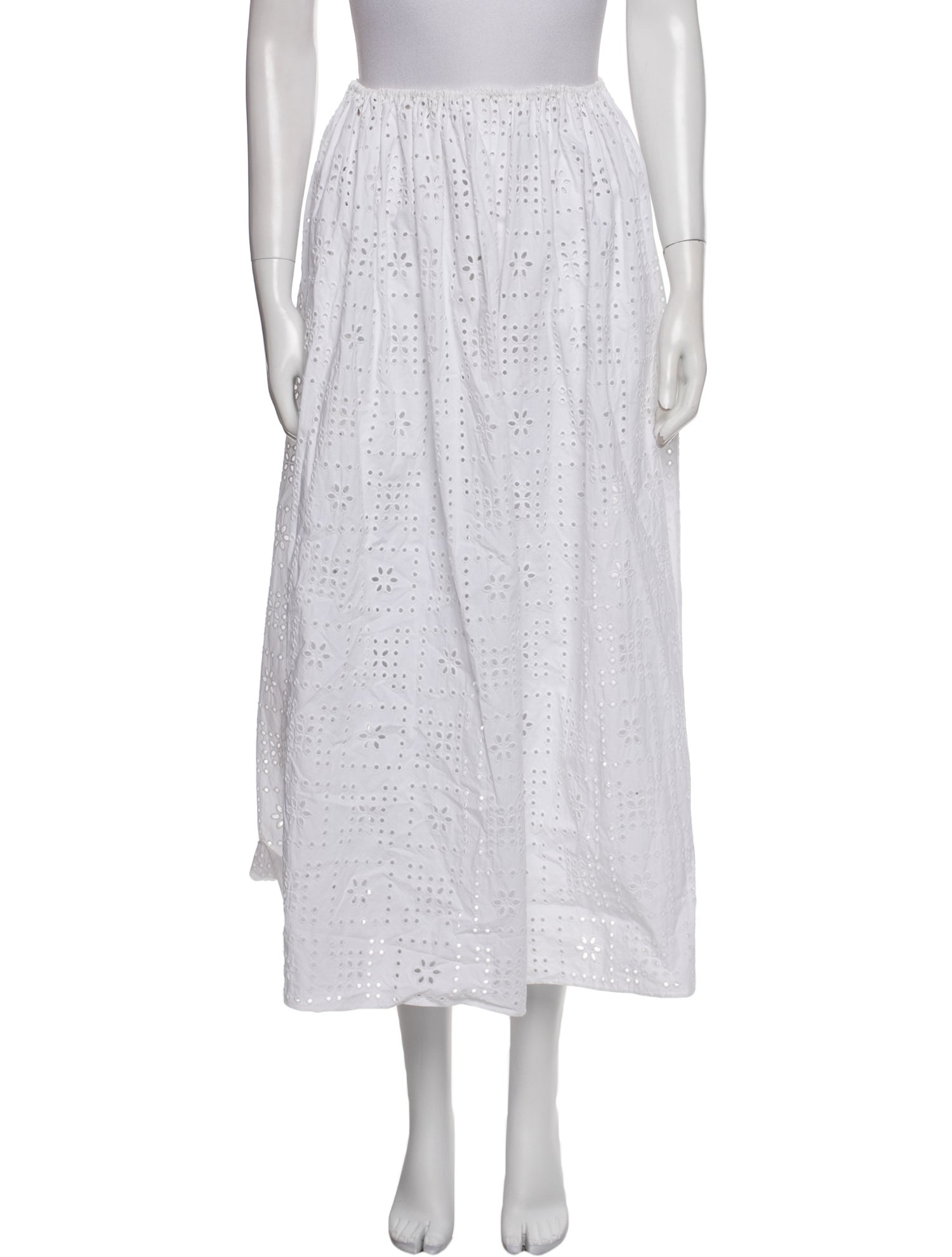 Matteau Lace Pattern Midi Length Skirt