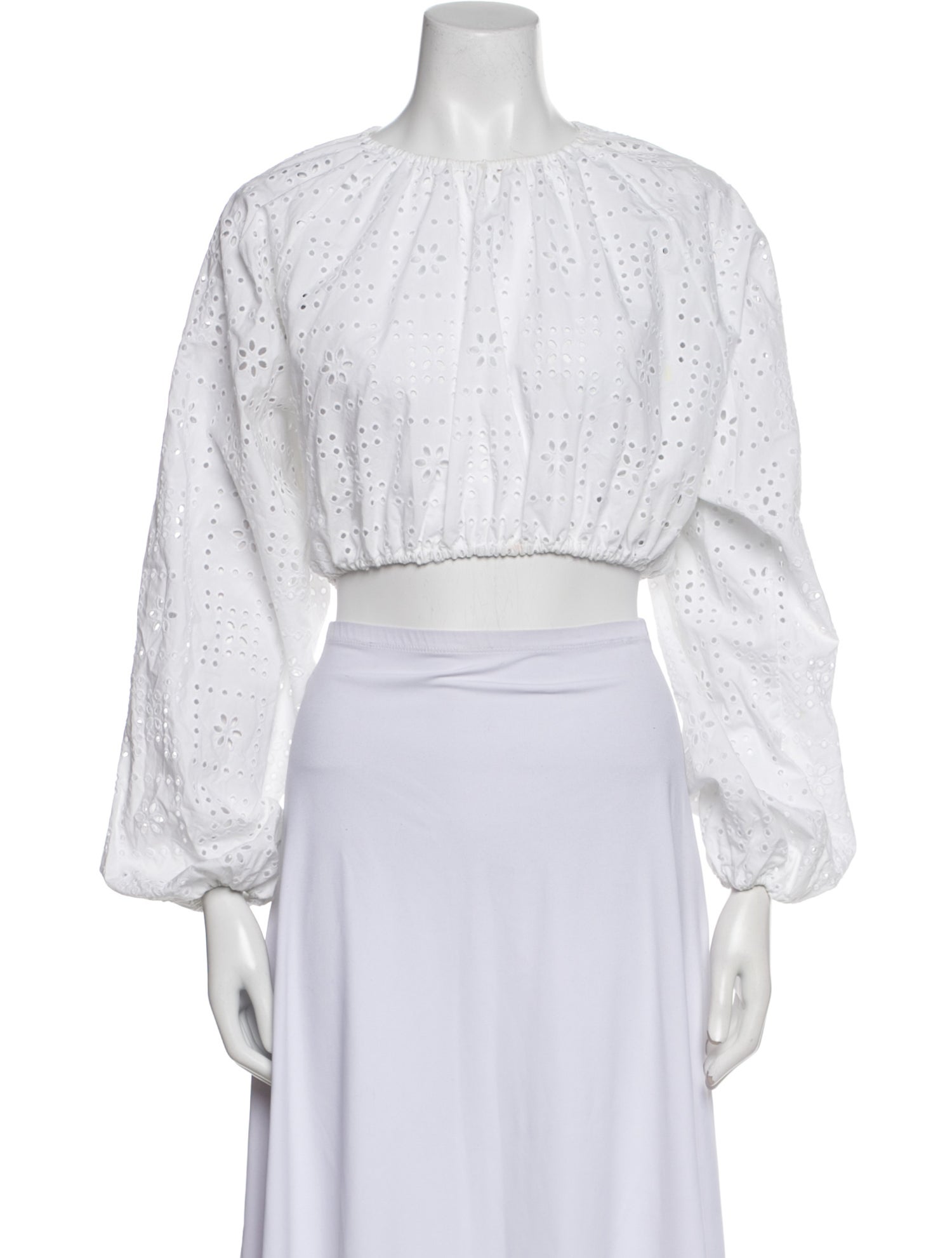 Matteau Scoop Neck Long Sleeve Crop Top