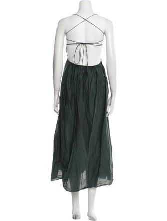 Matteau Square Neckline Midi Length Dress