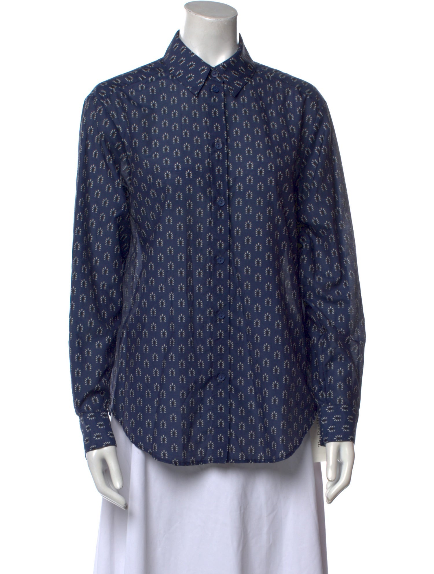 Matteau Printed Long Sleeve Button-Up Top