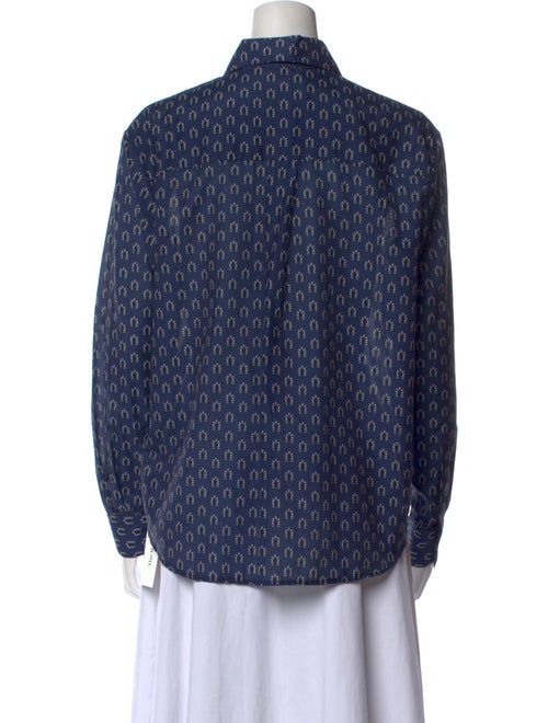 Matteau Printed Long Sleeve Button-Up Top