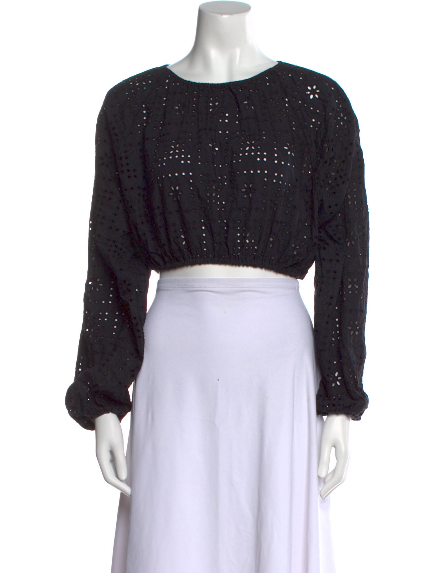 Matteau Scoop Neck Long Sleeve Crop Top