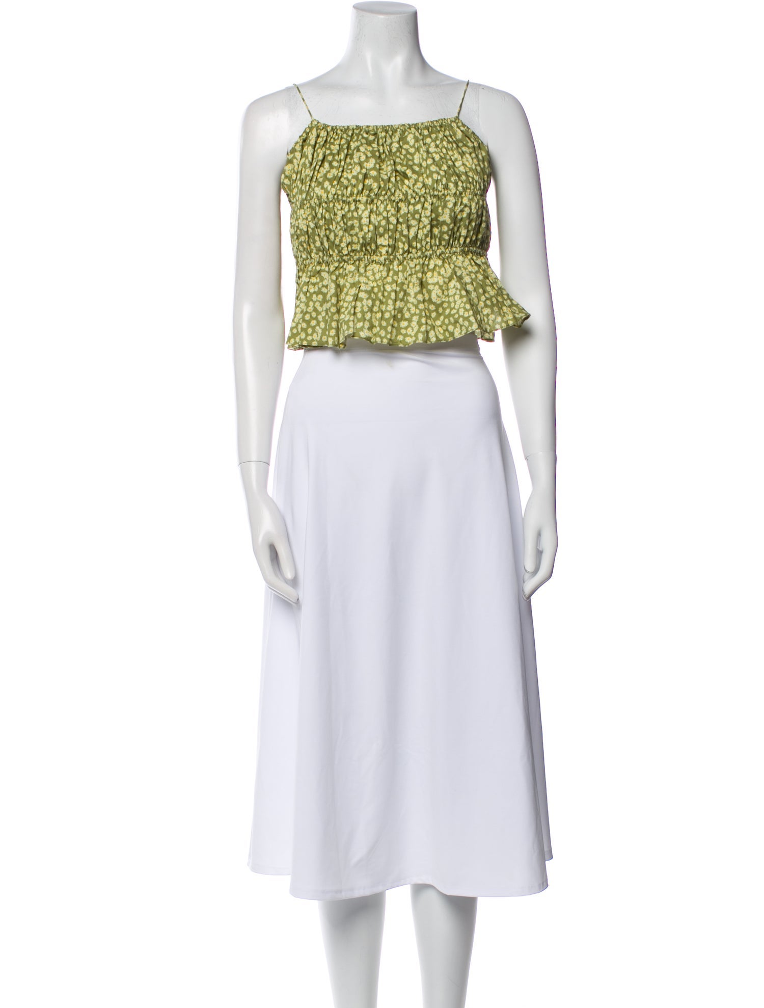 Matteau Printed Square Neckline Crop Top