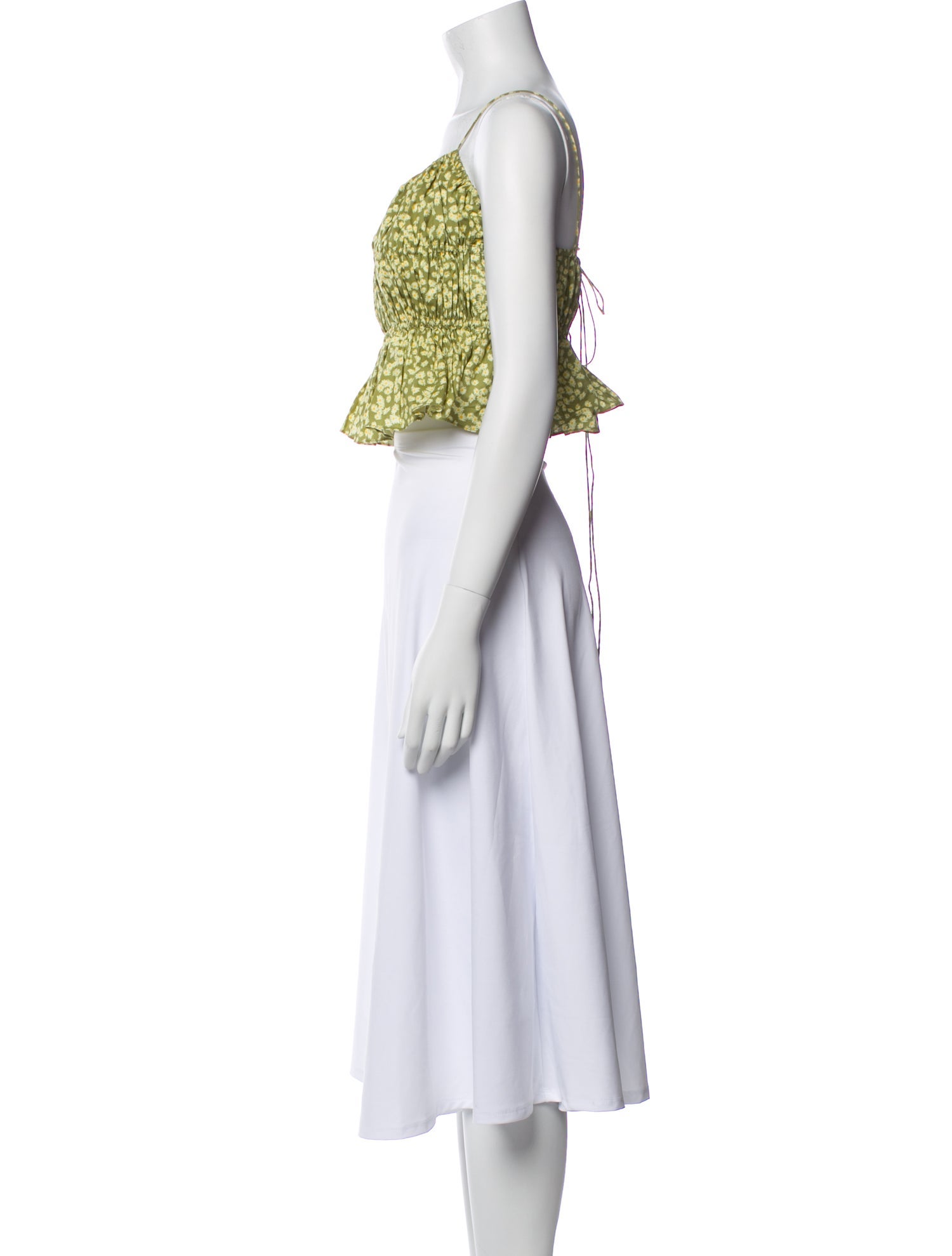 Matteau Printed Square Neckline Crop Top