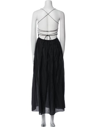 Matteau Square Neckline Midi Length Dress