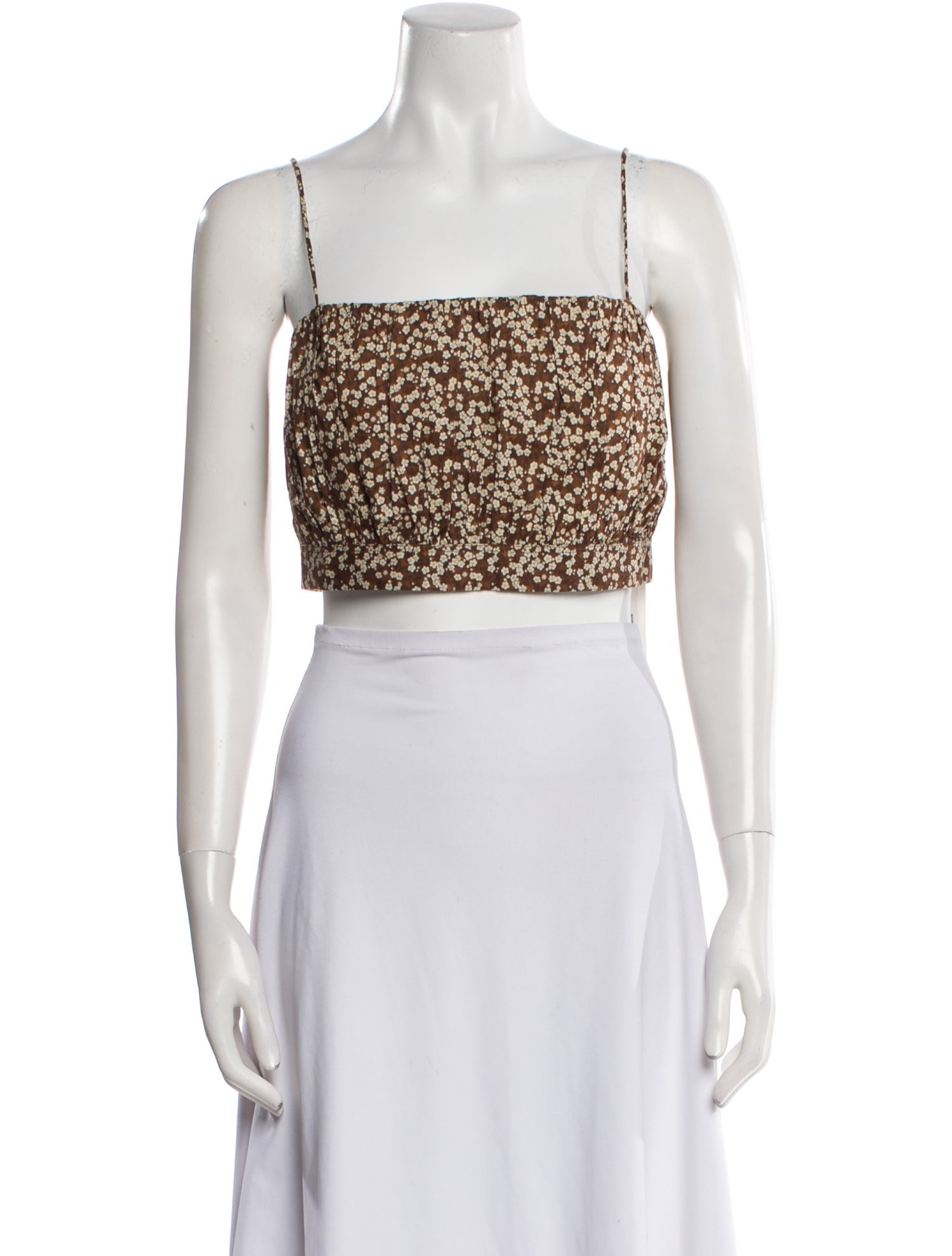 Matteau Printed Square Neckline Crop Top