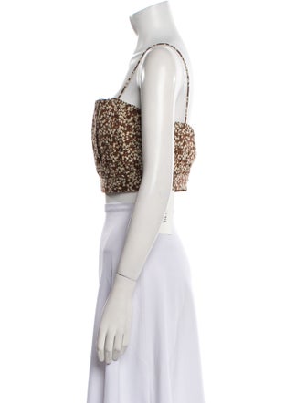 Matteau Printed Square Neckline Crop Top