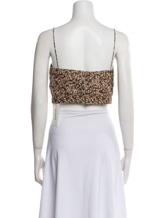 Matteau Printed Square Neckline Crop Top