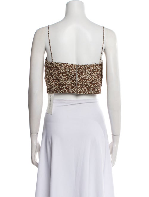 Matteau Printed Square Neckline Crop Top