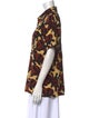 Matteau Silk Printed Button-Up Top