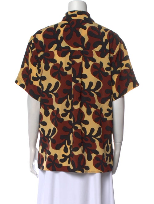 Matteau Silk Printed Button-Up Top