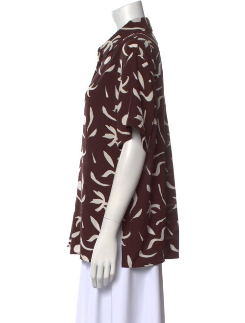 Matteau Silk Printed Button-Up Top