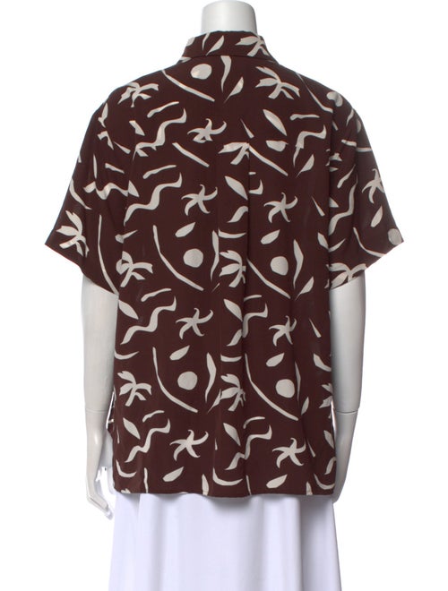 Matteau Silk Printed Button-Up Top