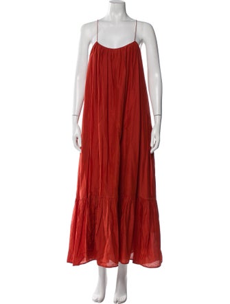 Matteau Square Neckline Midi Length Dress