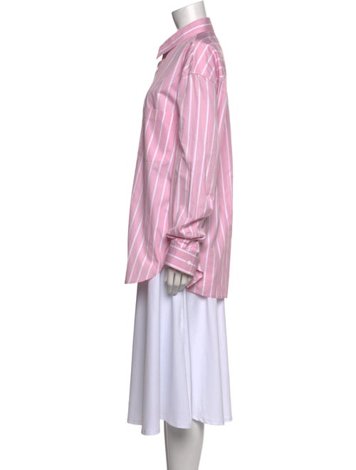 Matteau Striped Long Sleeve Button-Up Top