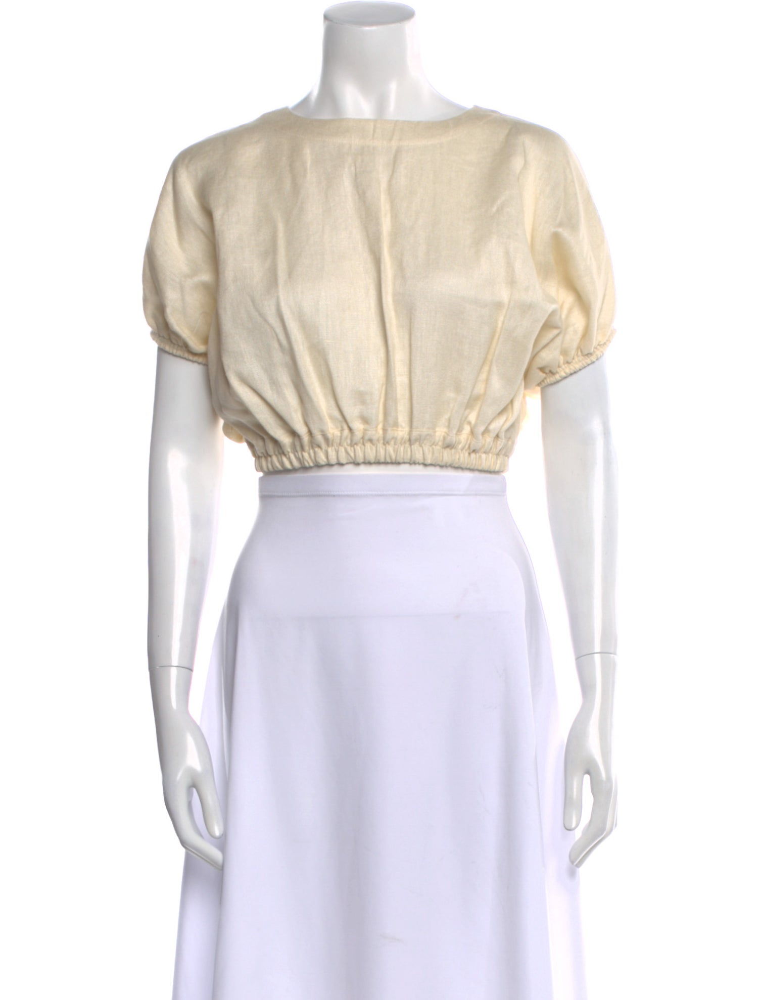 Matteau Linen Scoop Neck Crop Top w/ Tags