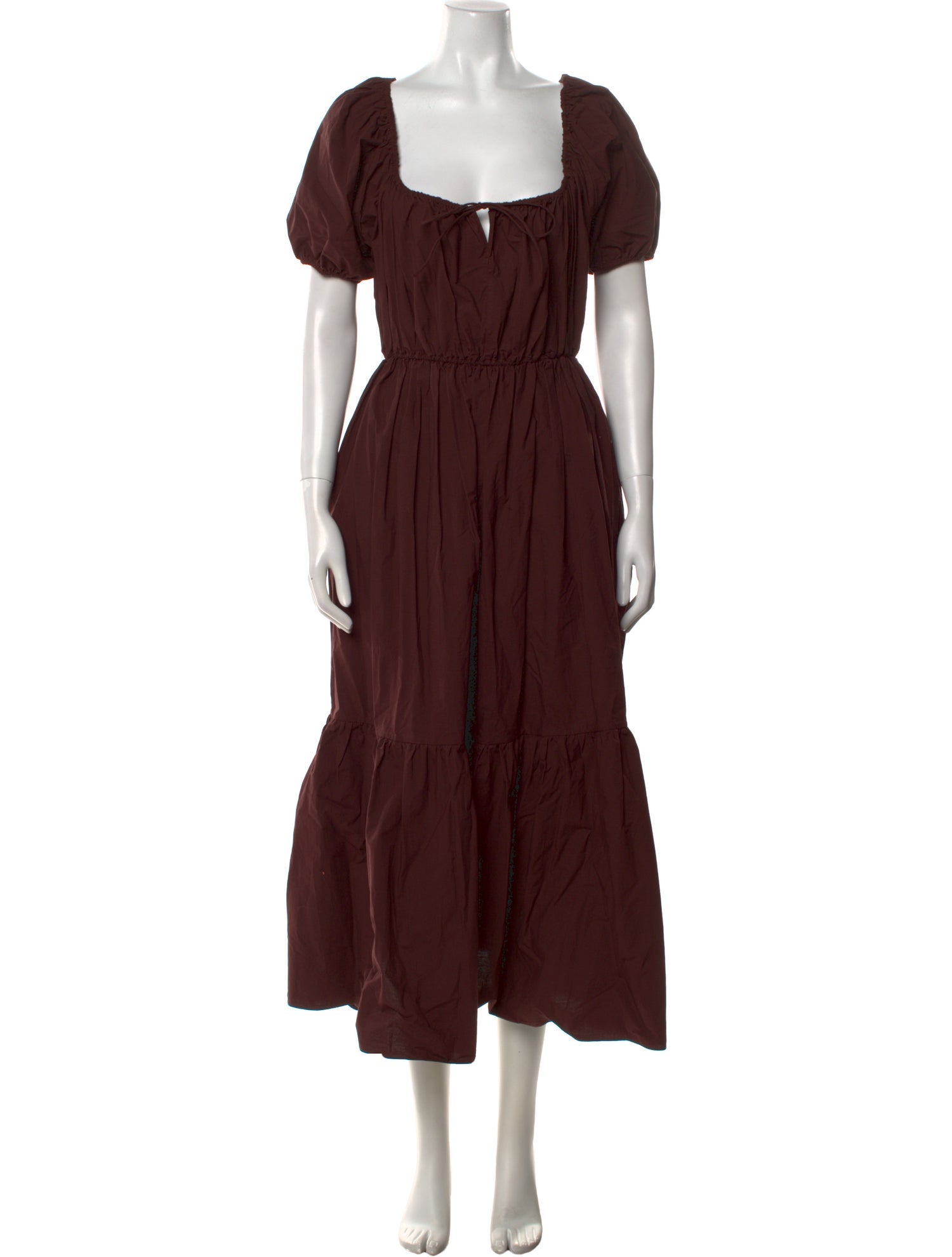 Matteau Square Neckline Midi Length Dress