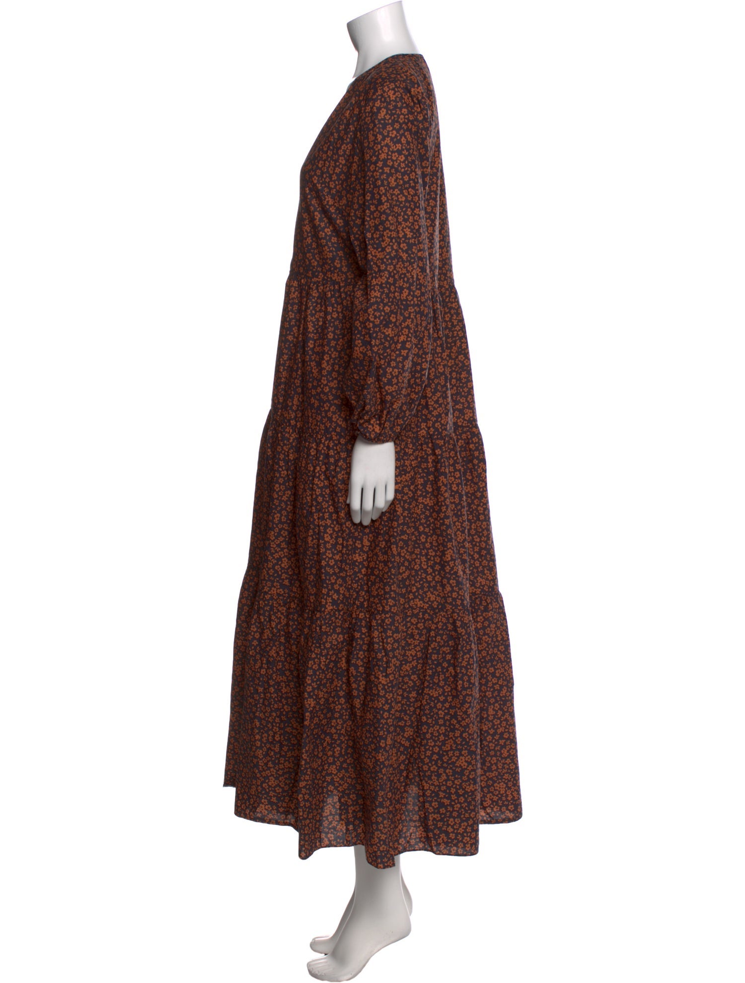 Matteau Floral Print Midi Length Dress