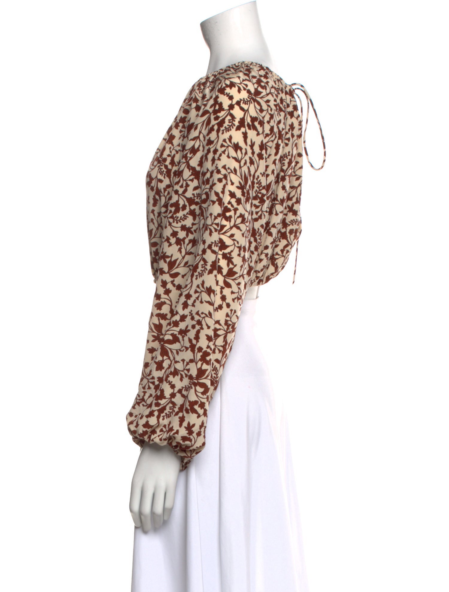 Matteau Silk Animal Print Crop Top