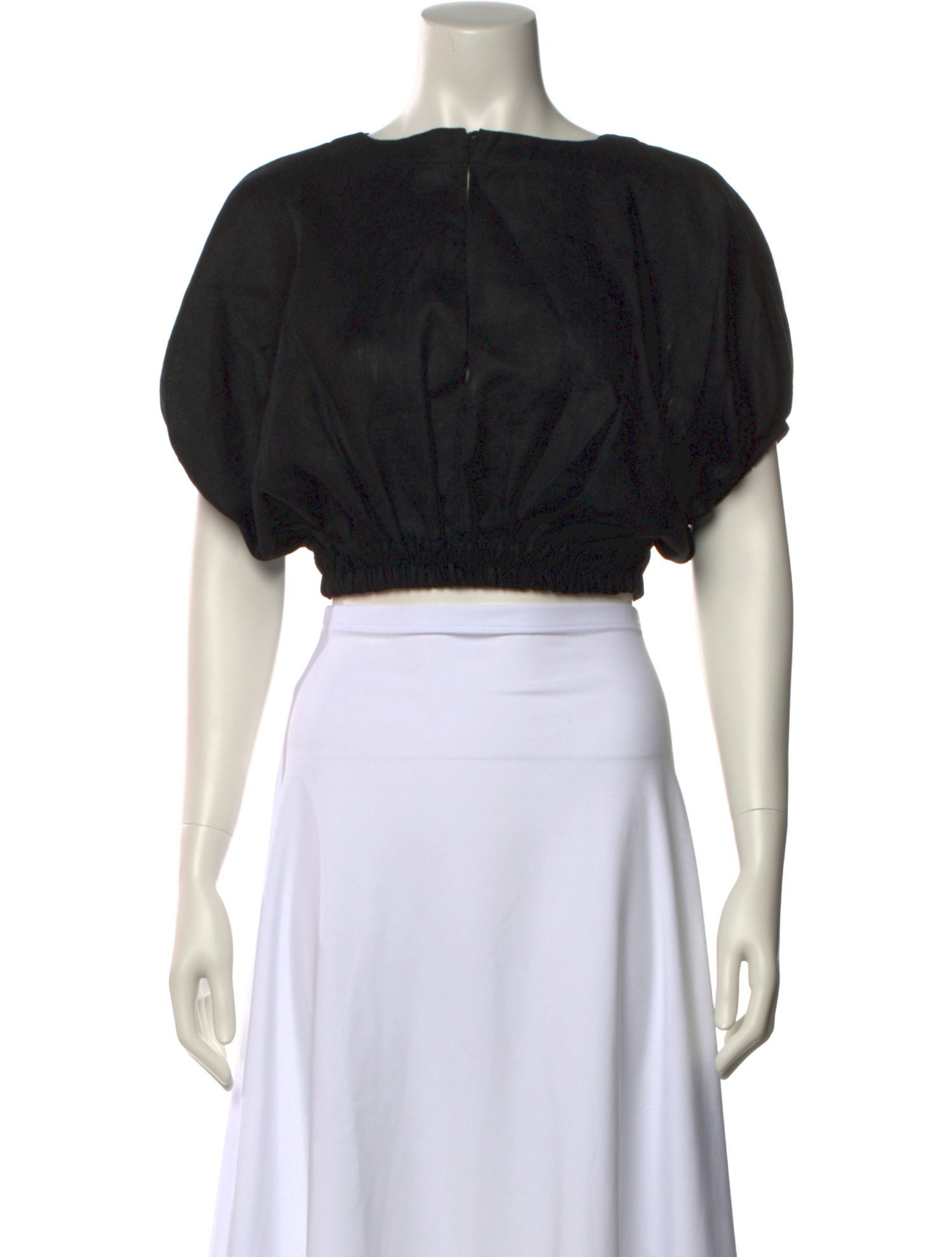 Matteau Linen Bateau Neckline Crop Top