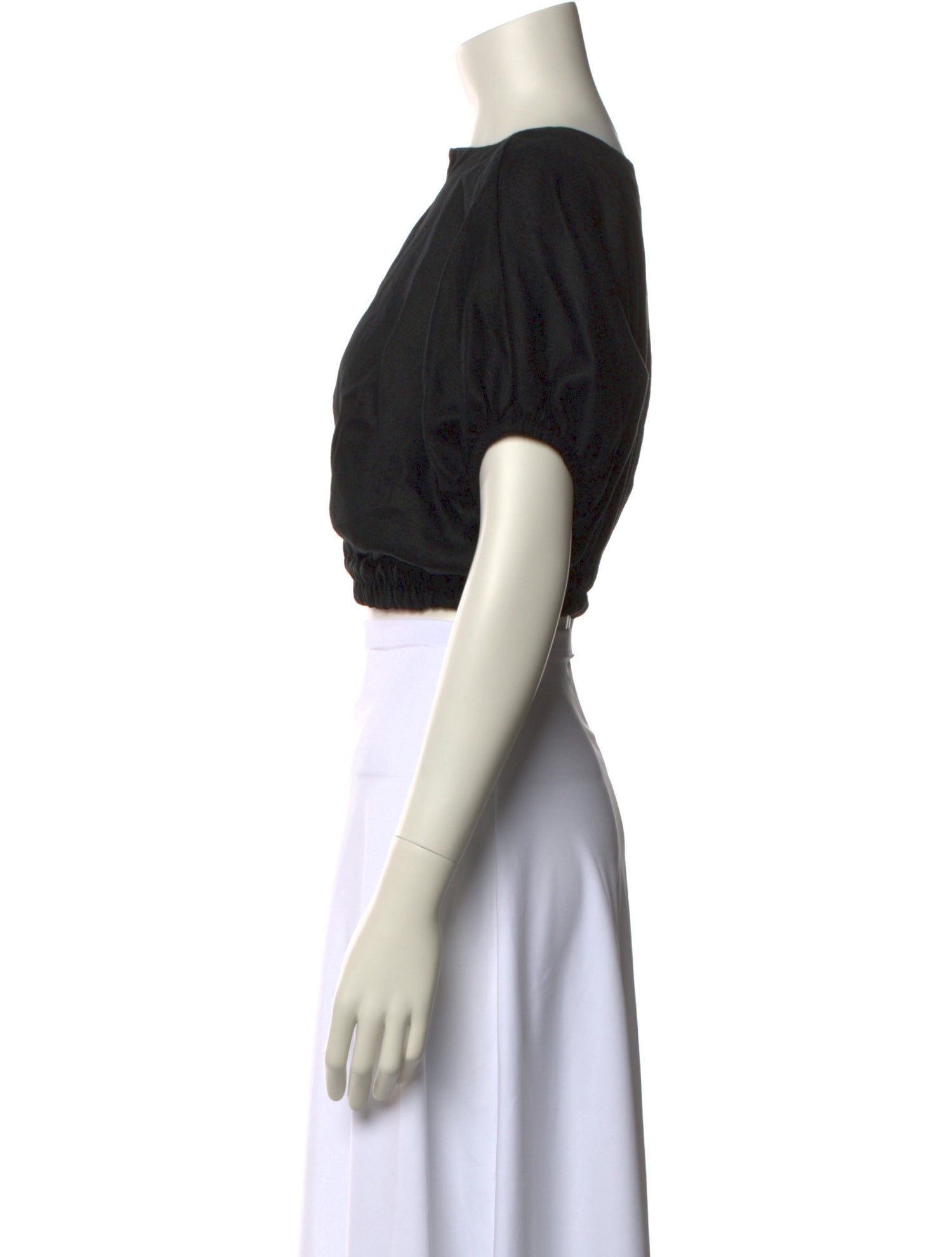 Matteau Linen Bateau Neckline Crop Top