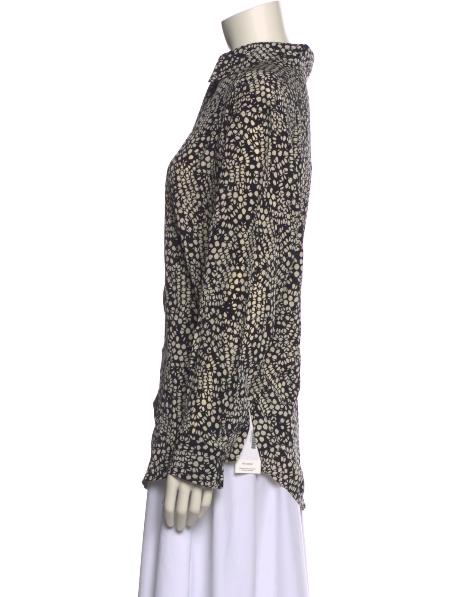 Matteau Silk Animal Print Button-Up Top