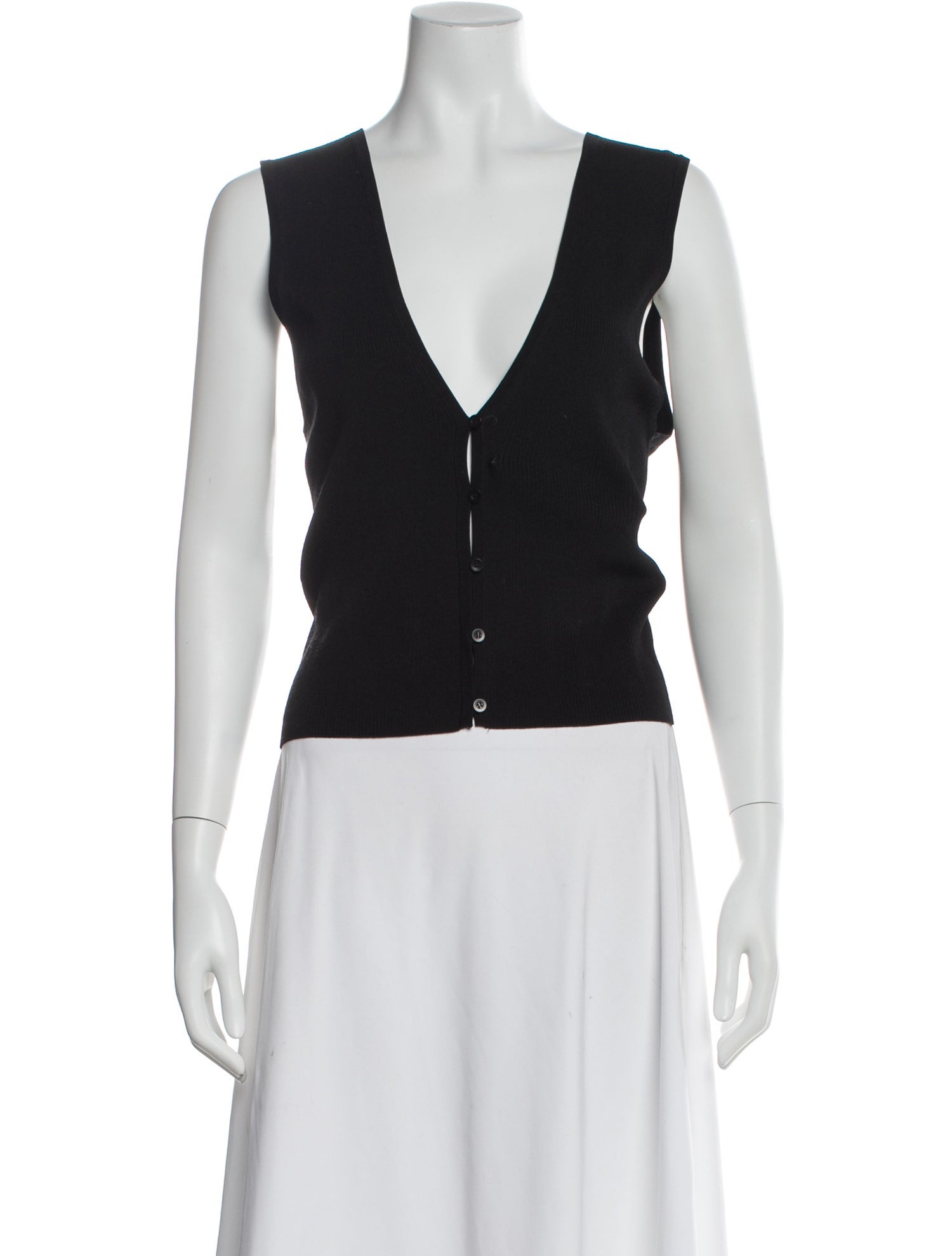 Matteau V-Neck Sleeveless Crop Top