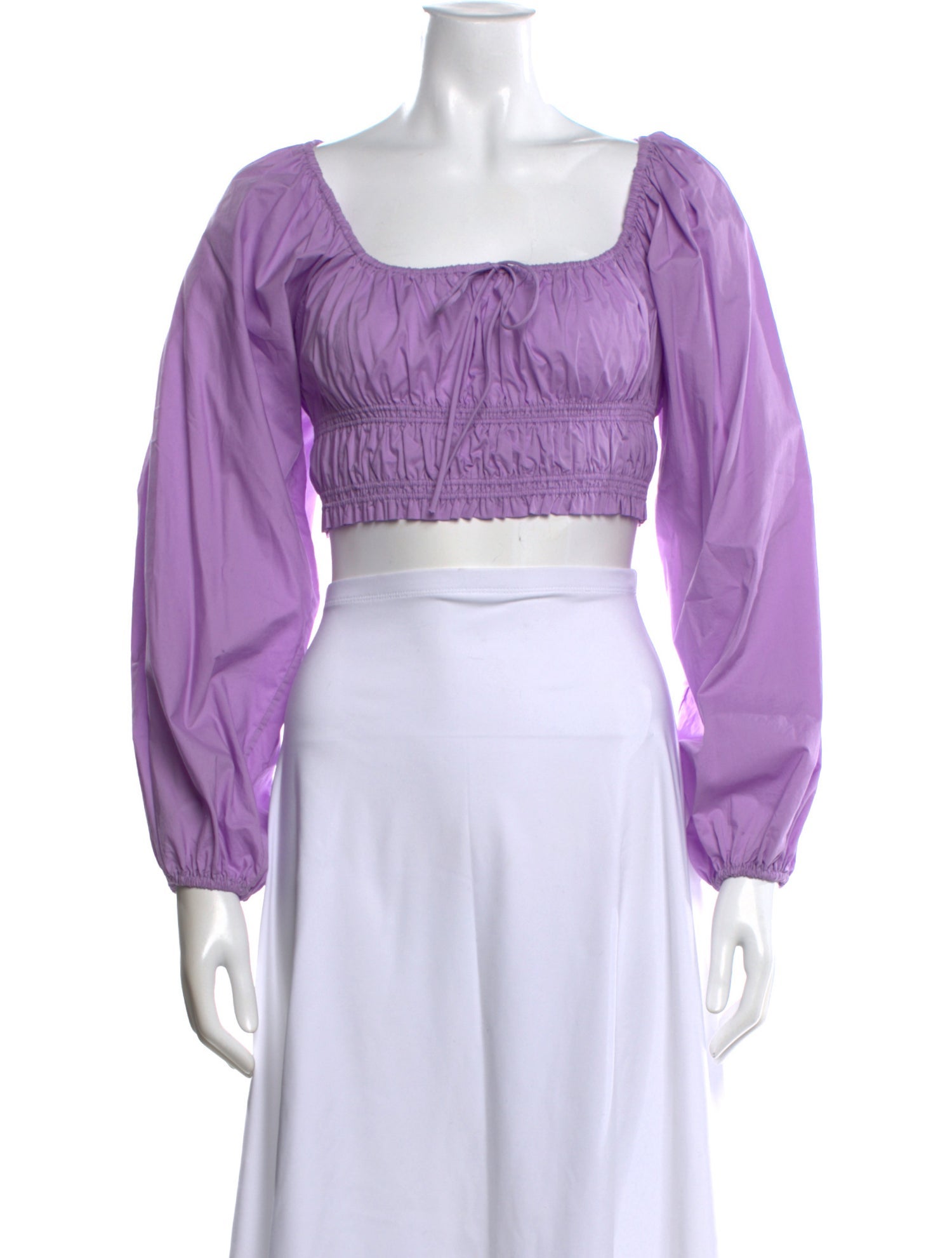 Matteau Square Neckline Long Sleeve Crop Top