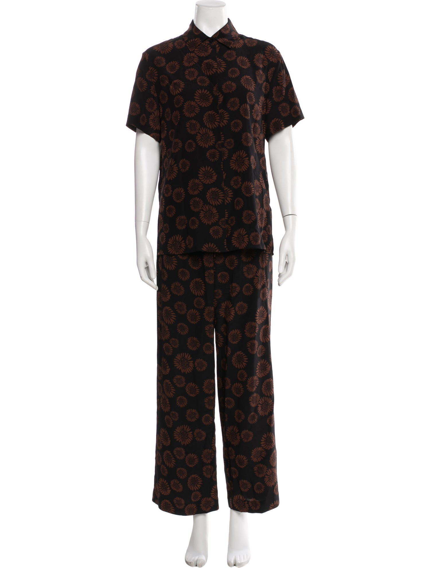 Matteau Silk Floral Print Pant Set