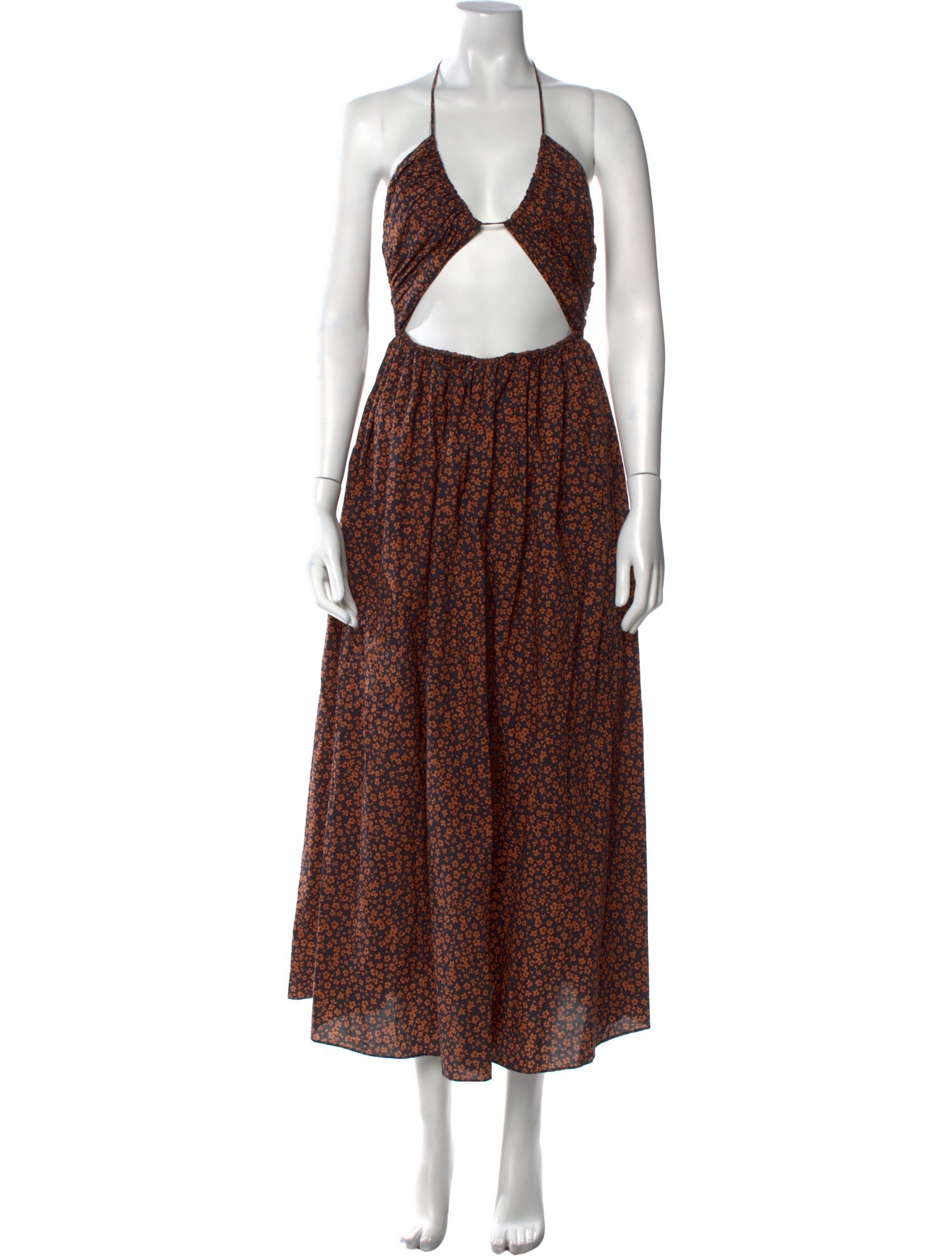 Matteau Floral Print Midi Length Dress