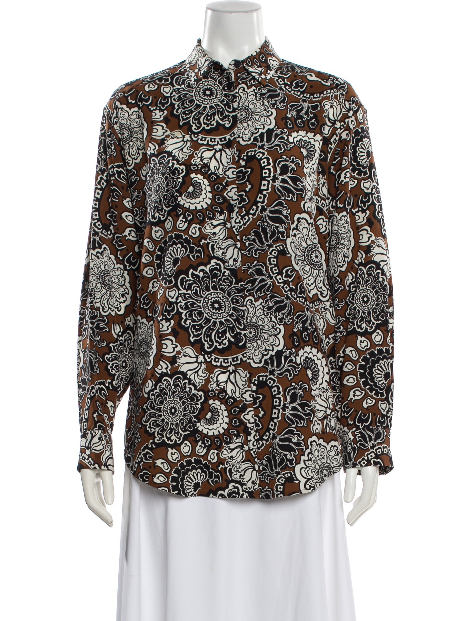 Matteau Silk Paisley Print Blouse