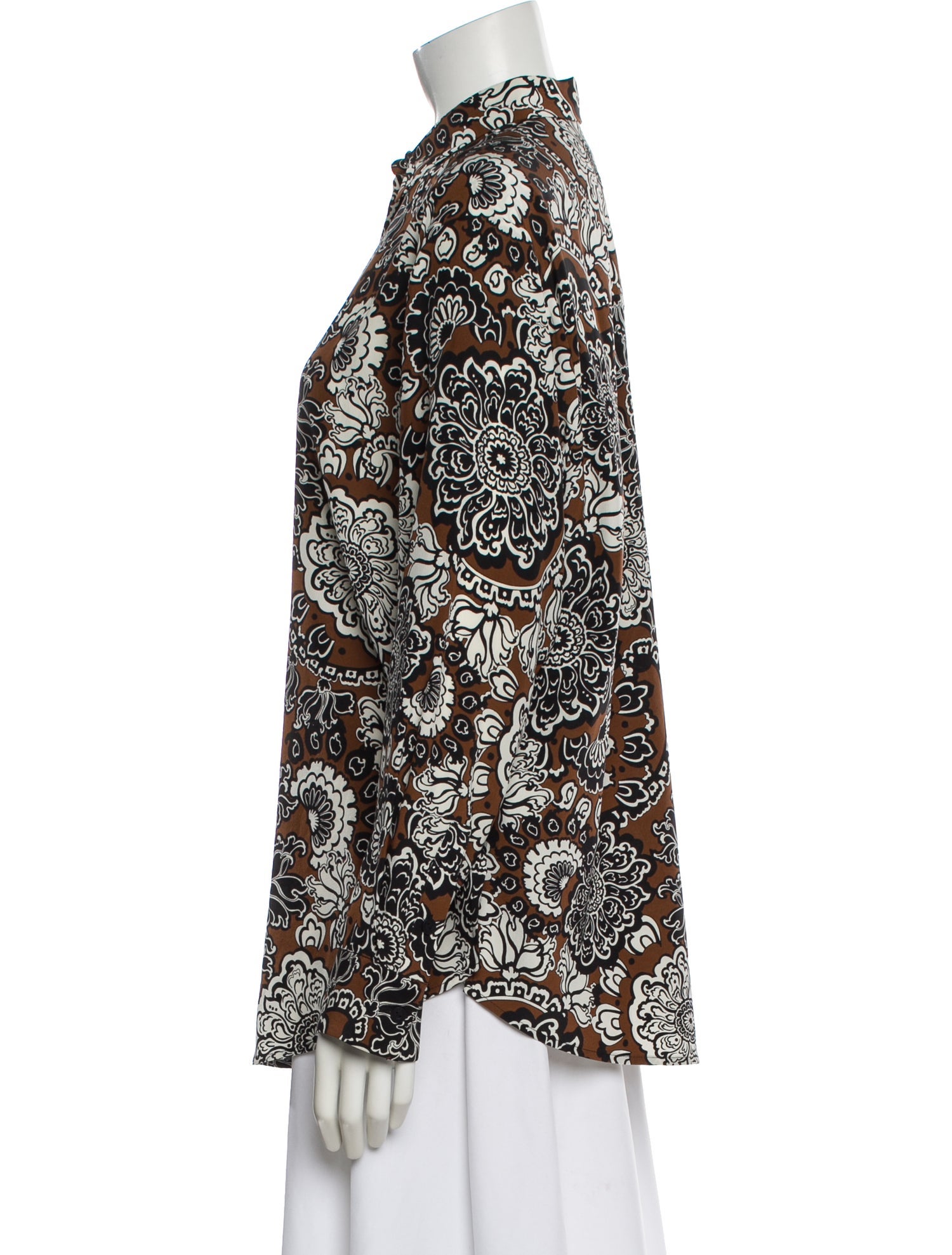 Matteau Silk Paisley Print Blouse