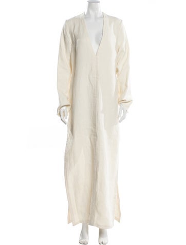 Pre-owned Matteau Linen Long Dress W/ Tags In Neutral