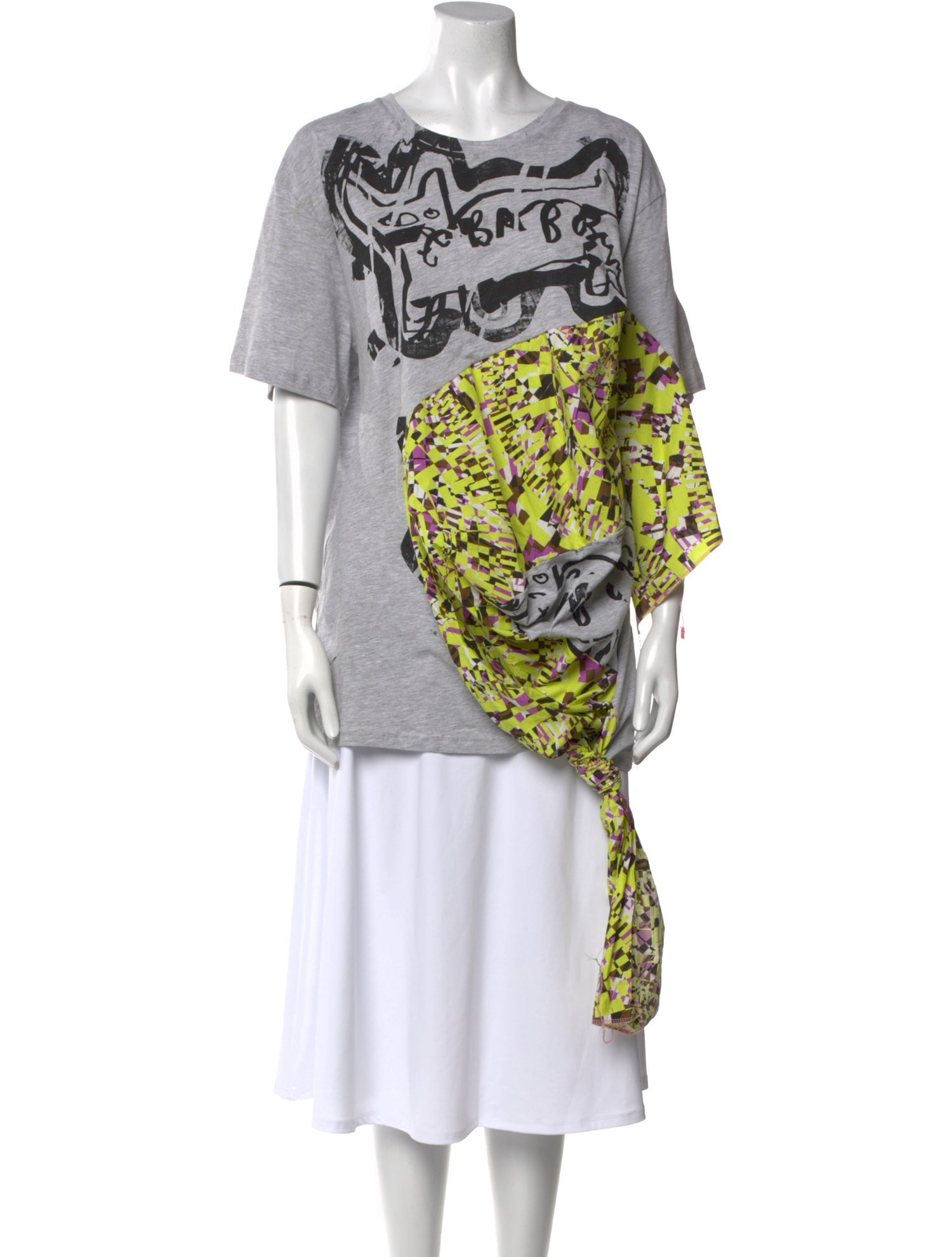 Matty Bovan Graphic Print Bateau Neckline T-Shirt