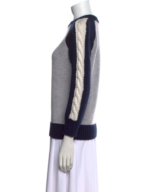 M.Martin Merino Wool Colorblock Pattern Sweater