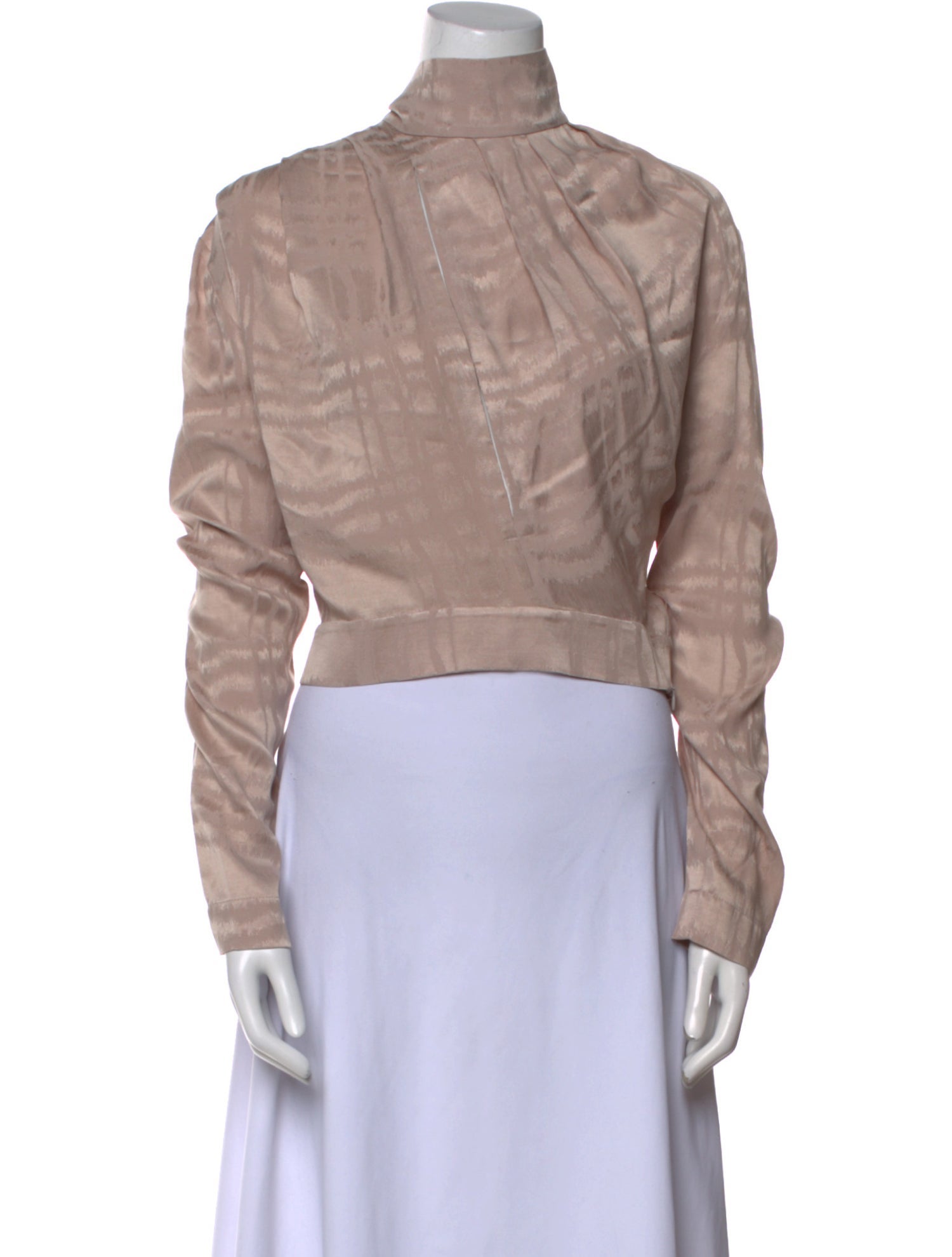 Matériel Tbilisi Mock Neck Long Sleeve Crop Top